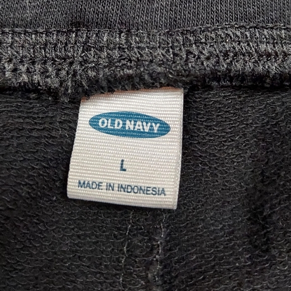 Old Navy Black High Rise Drawstring Cotton Poly Blend Stretch Shorts Size L - Picture 8 of 9